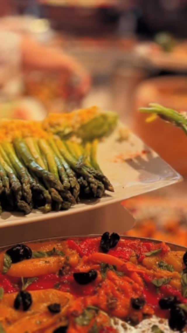 Vegetables and Italian dishes at the pass